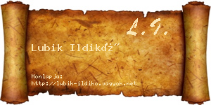 Lubik Ildikó névjegykártya